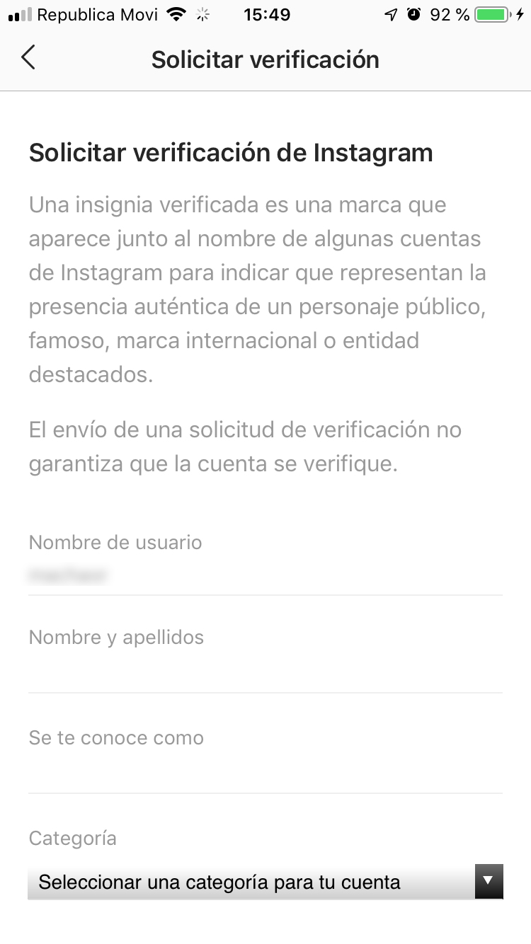Cómo solicitar la verificación de una cuenta en Instagram